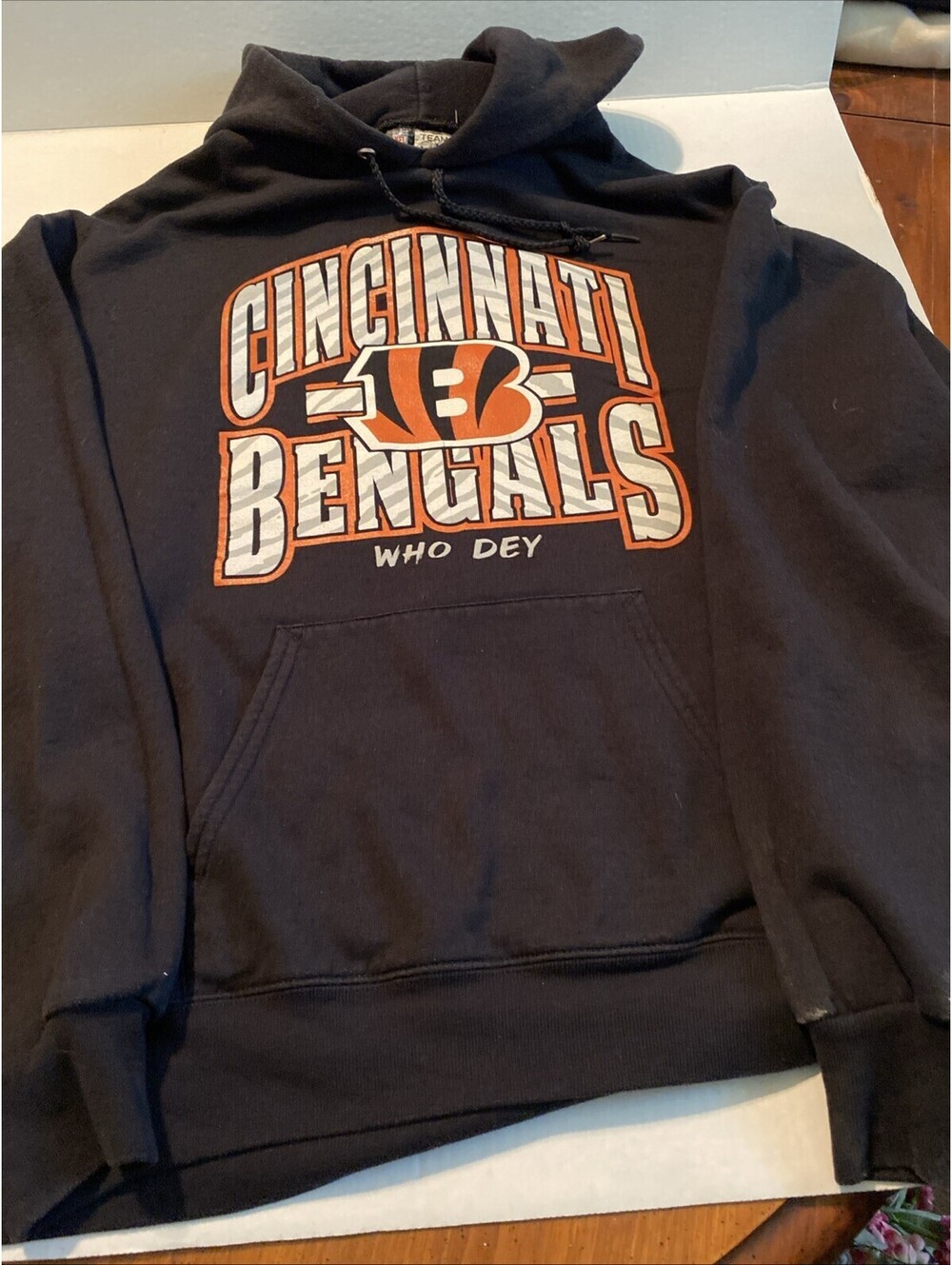 NFL Cincinnati Bengals Black Hoodie - Sz Large NFL Tag
